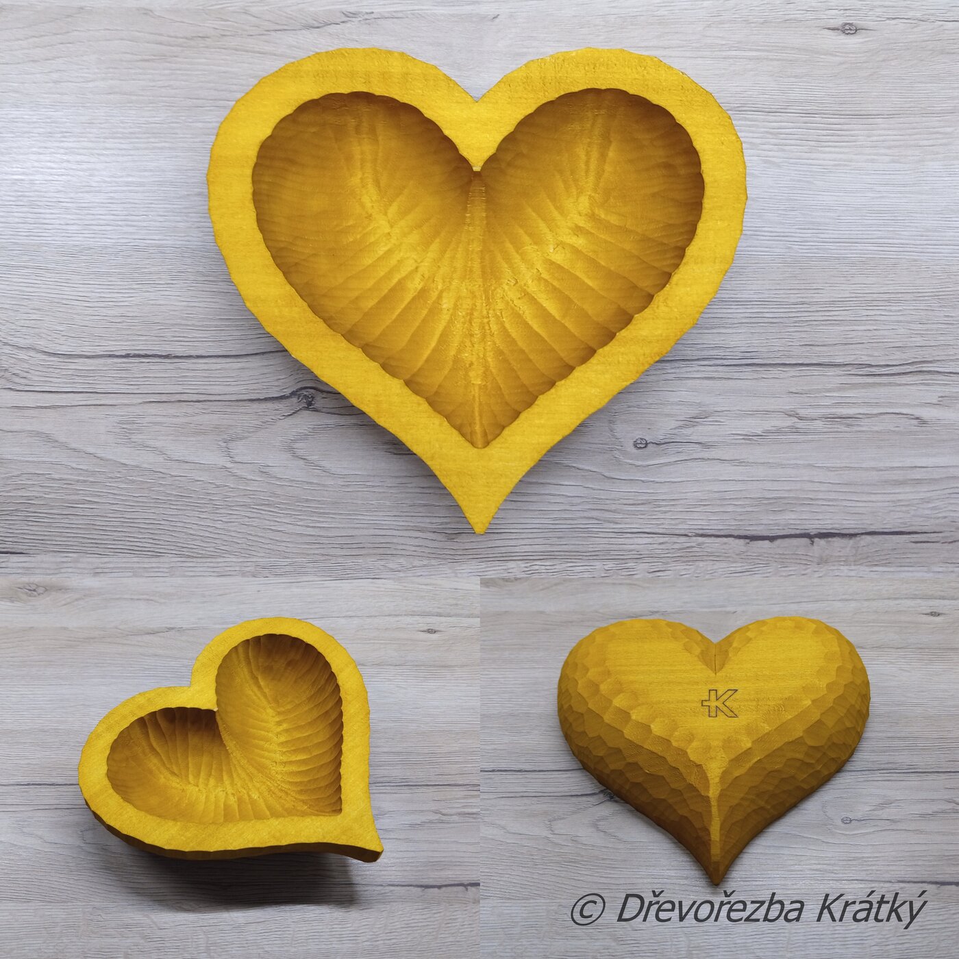 Miska - srdce žluté