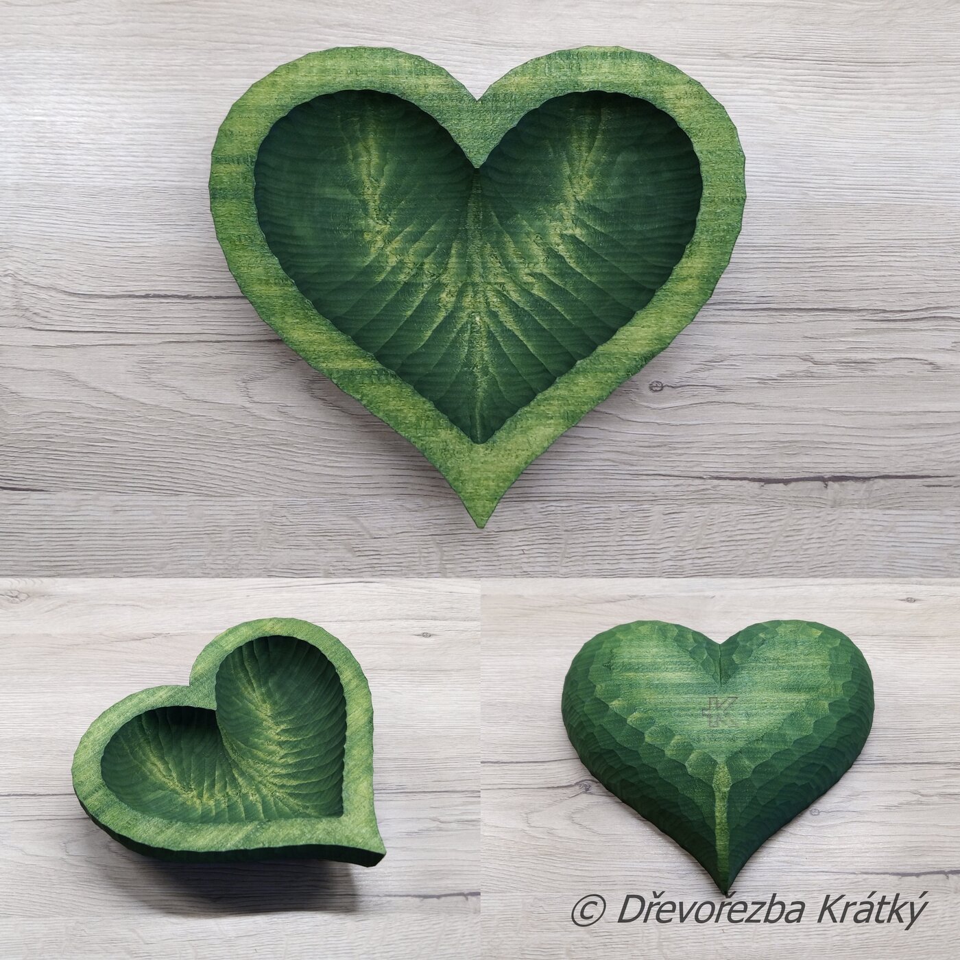 Miska - srdce zelené