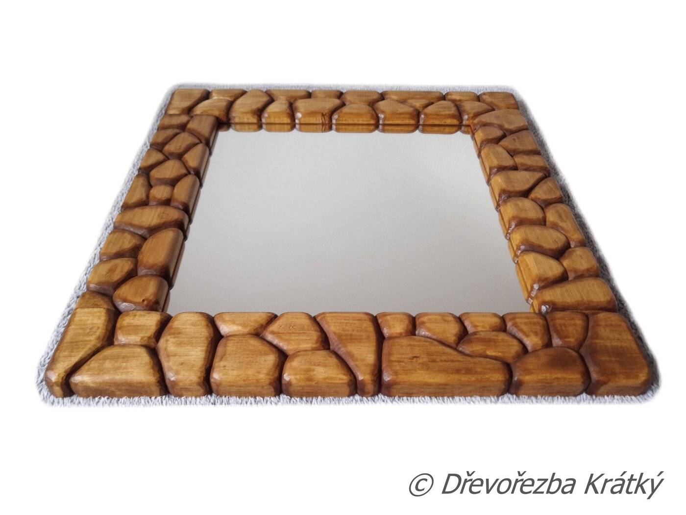 Rám na zrcadlo 50 x 50 cm - vzor kámen